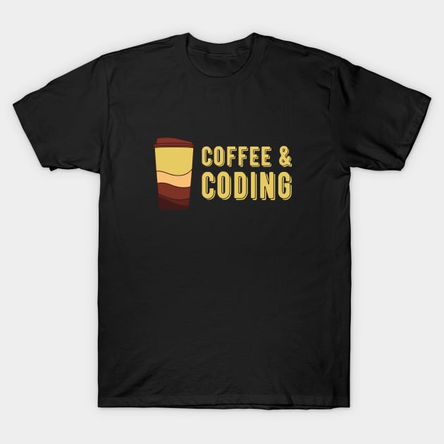 Coffee & Coding T-Shirt by Peachy T-Shirts